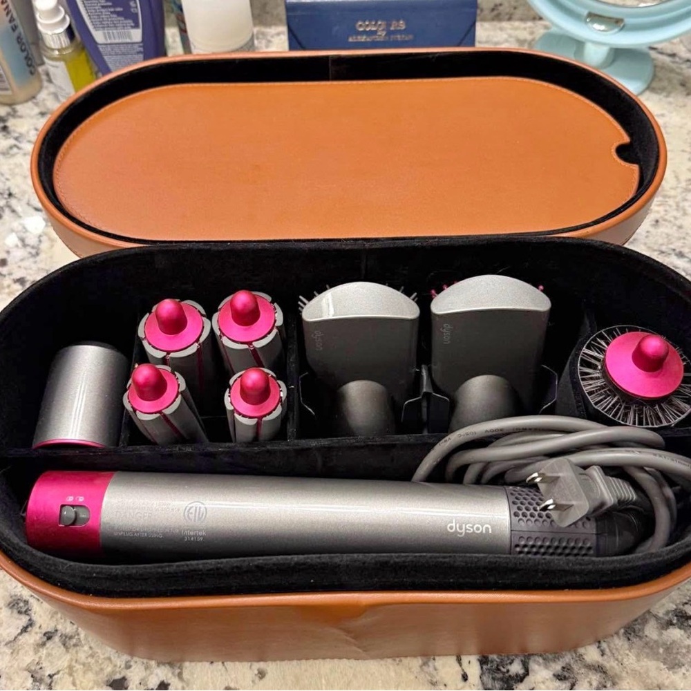 Dyson Hair Styling Set in Gray and Pink